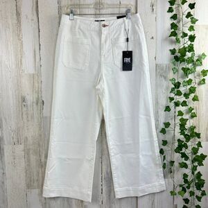 FRYE carly wide leg crop white pants 29/8 NWT